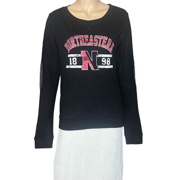 Northeastern University Black Fitted Sweatshirt Top (305) - Picture 2 of 8